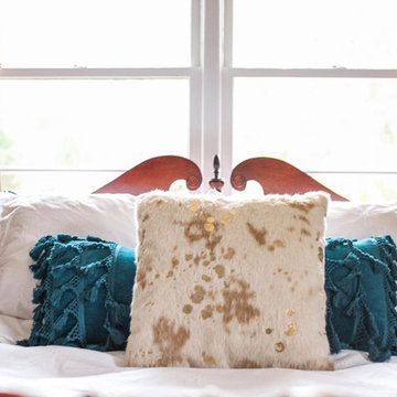 Colorful Art Deco Guest Bedroom
