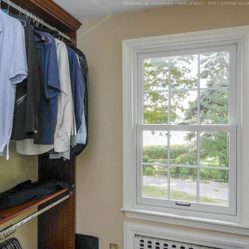 Organized Closet with New White Window - Renewal by Andersen NJ / NYC