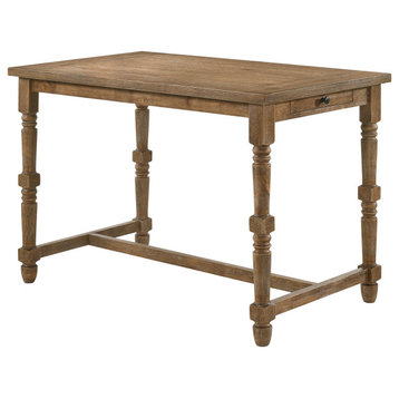Farsiris Counter Height Table, Weathered Oak