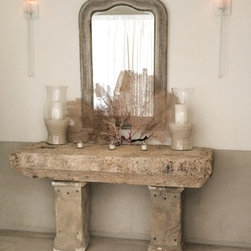 Limestone Tables and Benches - Console Tables