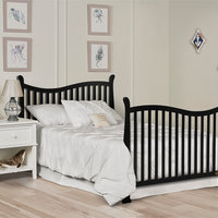Dream On Me Violet 7-in-1 Convertible Life Style Crib, Black