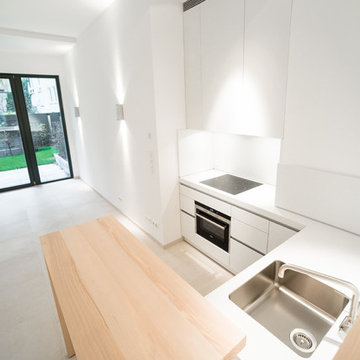 bulthaup b1 Küche in Laminat weiß