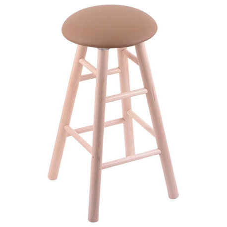 Holland Bar Stool, Maple Round Cushion Counter Stool, Smooth Legs