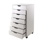 Halifax Cabinet for Closet/Office, 7-Drawer, White