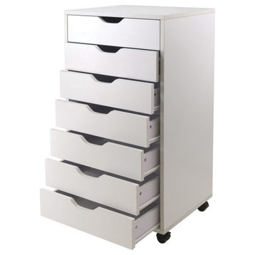 Halifax Cabinet for Closet/Office, 7-Drawer, White