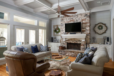Living room - craftsman living room idea in Atlanta