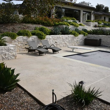 Jerusalem Stone Custom Concrete Stained Pool Deck