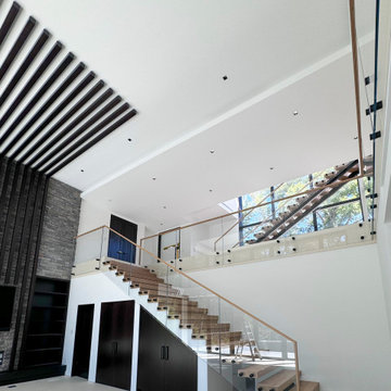 Project #126 | Contemporary Staircases with Integrated LEDs & Glass Railing