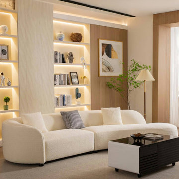 Emily Curved Sofa Creates a Cozy Space