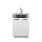 Transolid 24-in All-in-One Laundry Cabinet with Sink and Faucet in White, Laundr