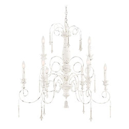 Minka Lavery Accents Provence White 9-Light Chandelier - Chandeliers