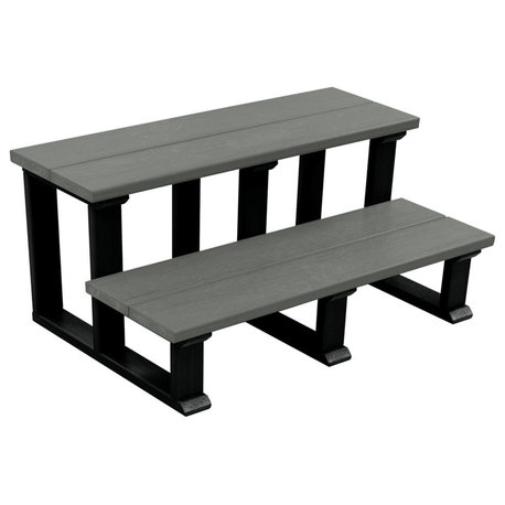 Spa 2-Tier Steps, 32", Coastal Teak