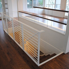 Kitchen area between stairs and kitchen