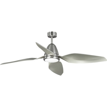 Holland Collection 60" 4-Blade Brushed Nickel Ceiling Fan