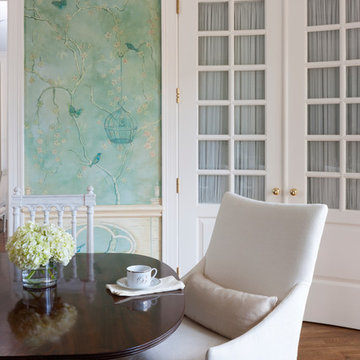 Cherry Blossom Chinoiserie Dining Room Mural