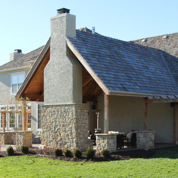 Roof Structure, Fireplace + Grill Station