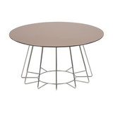 Casiar Coffee Table, Bronze Glass, Chrome Base