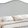 Modern Contemporary King Size Nailhead Upholstered Headboard, Gray Fabric