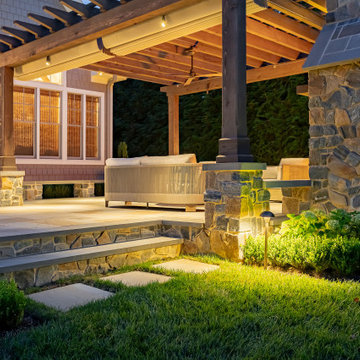 Haddonfield NJ Residence # 8 - Elegant Pergola and Fireplace