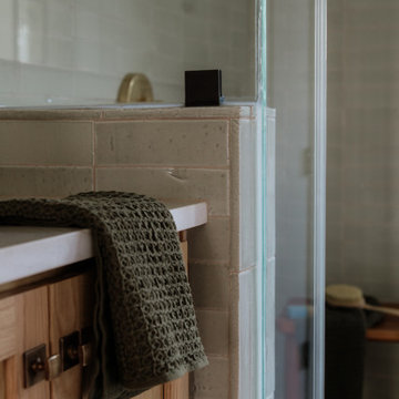 Organic Modern Elk Brick Bathroom
