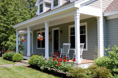 This is an example of a large traditional verandah in Boston.