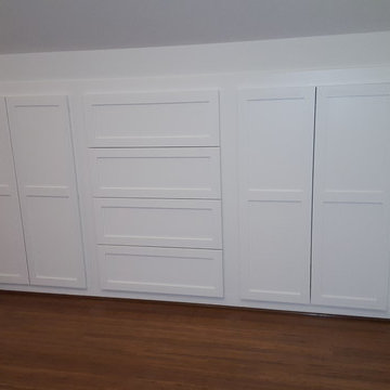 Built-in storage for attic bedroom