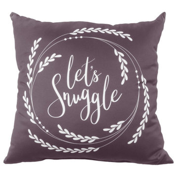 Let's Snuggle Decorative Pillow, Plum