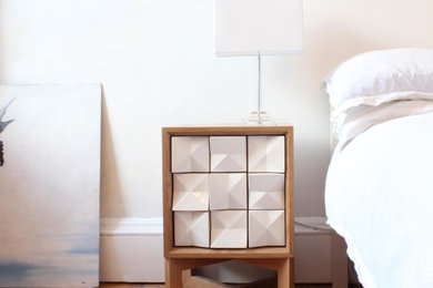 Photo of a contemporary bedroom.