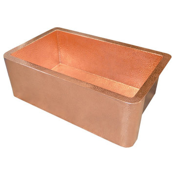 Native Trails CPK494 Farmhouse 30" Hand Hammered Sink in Polished Copper