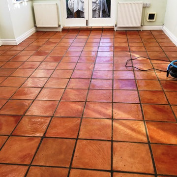 Terracotta Kitchen Tiles Restored for New Homeowners in Brighton