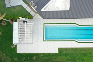 Inspiration for a modern pool remodel in Miami
