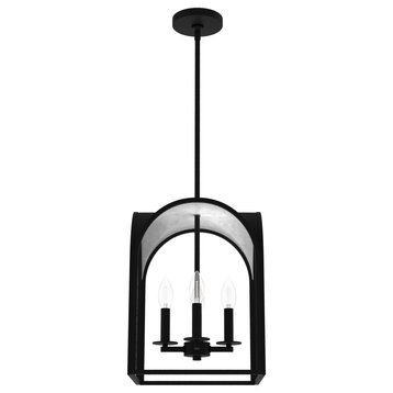 Hunter Dukestown 4-Light Lantern Pendant in Natural Iron