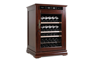 mQuvée Wine Cabinets - American Oak 72 Brown
