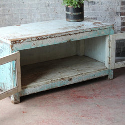 Acid Washed Media Console - Accent Chests And Cabinets