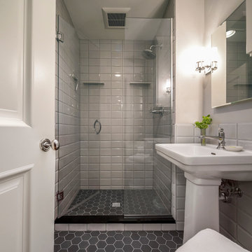 Monochromatic Bathroom Design in Golden, Colorado