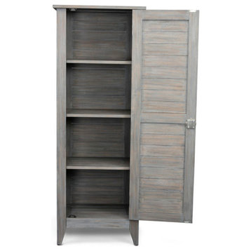 Homestyles Maho Wood Storage Cabinet in Gray