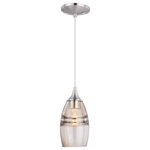 Vaxcel - Vaxcel P0276 Milano - 4.75" One Light Mini Pendant - Beauty and pizzazz come together in this stunningMilano 4.75" One Lig Satin Nickel Amber F *UL Approved: YES Energy Star Qualified: n/a ADA Certified: n/a  *Number of Lights: Lamp: 1-*Wattage:60w Medium Base bulb(s) *Bulb Included:No *Bulb Type:Medium Base *Finish Type:Satin Nickel