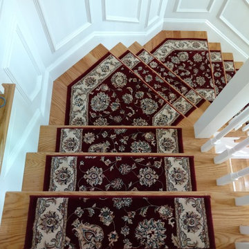 Ancient Garden 57365-1464 Red Custom Stair Treads With Pie Shapes