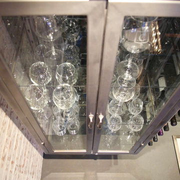 SoHo Loft NYC bar cabinet