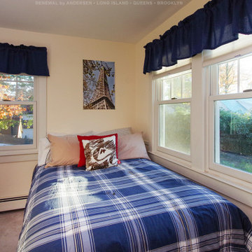 New White Windows in Charming Bedroom - Renewal by Andersen Long Island, NY
