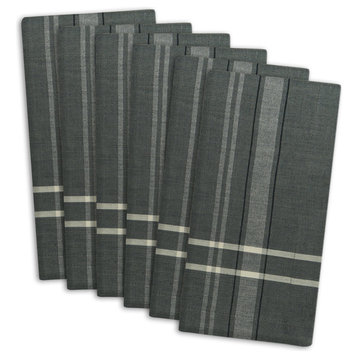 DII Gray Chambray French Stripe Napkin, Set of 6