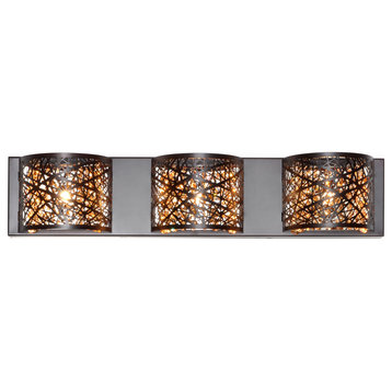 ET2 Lighting E21316-10BZ/BUL Inca 3-Light Wall Mount W/LED Bulb in Bronze