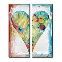 Ready2HangArt - Heartwork "Daniel" 2-Piece Canvas Art Set, 40"x16" - Prints And Posters