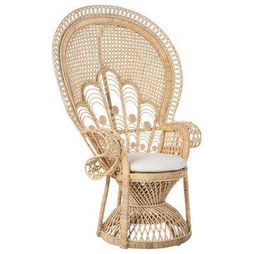 Lady Peacock Rattan Chair, Natural