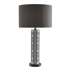 Currey and Company - Currey and Company Muse Silver Greek Key Table Lamp - Table Lamps