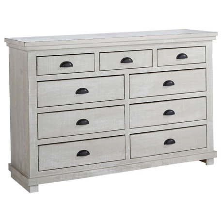 Willow Drawer Dresser, Gray Chalk