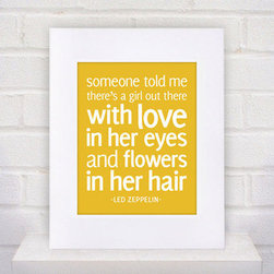 There's A Girl Out There Typography Print - Prints And Posters