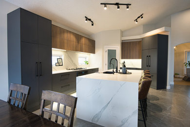 Inspiration for a 1950s home design remodel in Edmonton