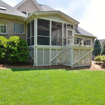 Screened Porch with Fireplace, Featuring Acetylated Decking