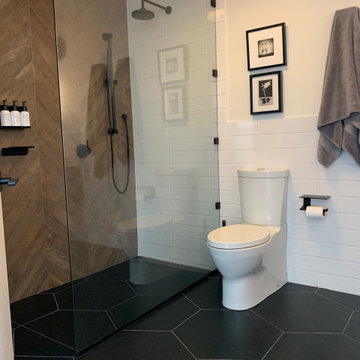 Seamless Floor Tile Moves Into the Zero Clearance Shower